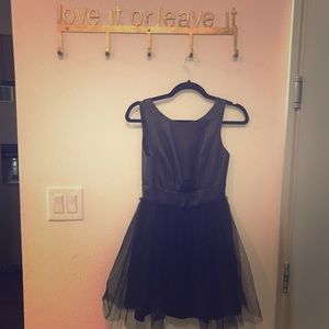 BCBGeneration vegan leather tulle tutu party dress